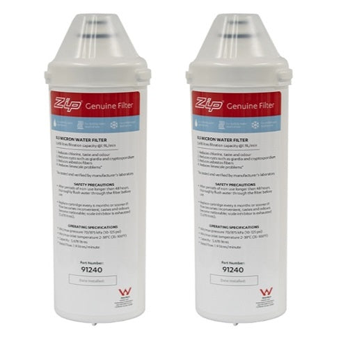 Zip ZT002 Water Replacement Filter Twin-pack 91240 ZT002PACK