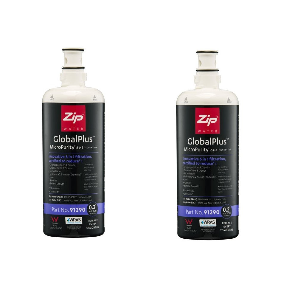 Zip ZT402 91290 0.2 micron water filter twin pack for Generation 4 Zip HydroTap