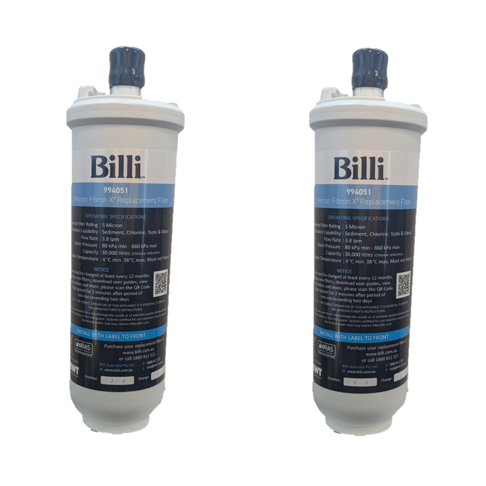 Billi 994051 5 micron water filter twin pack for all Billi taps