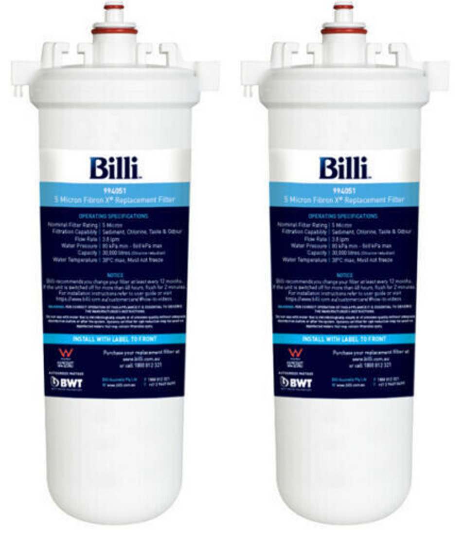 Billi Standard Replacement Water Filter Twin-pack 5.0 micron 994001 994051